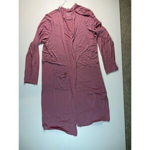 Torrid Super Soft Slub Jersey Longline Cardigan Mauve Pink Pockets Size 1 XL